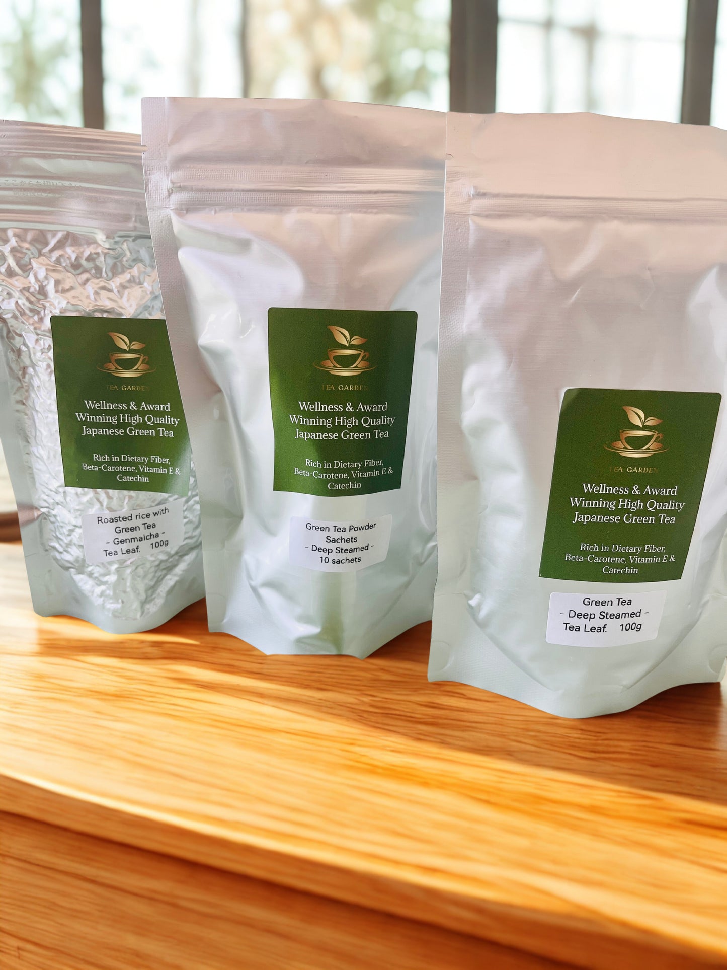 3 Special Tea Gift Packs - Deep Steamed tea, Hojicha and Genmaicha (Tea with roasted rice)
